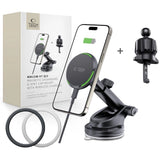 Tech-Protect MM15W-V7 QI2 bilholder med induktiv oplader - sort