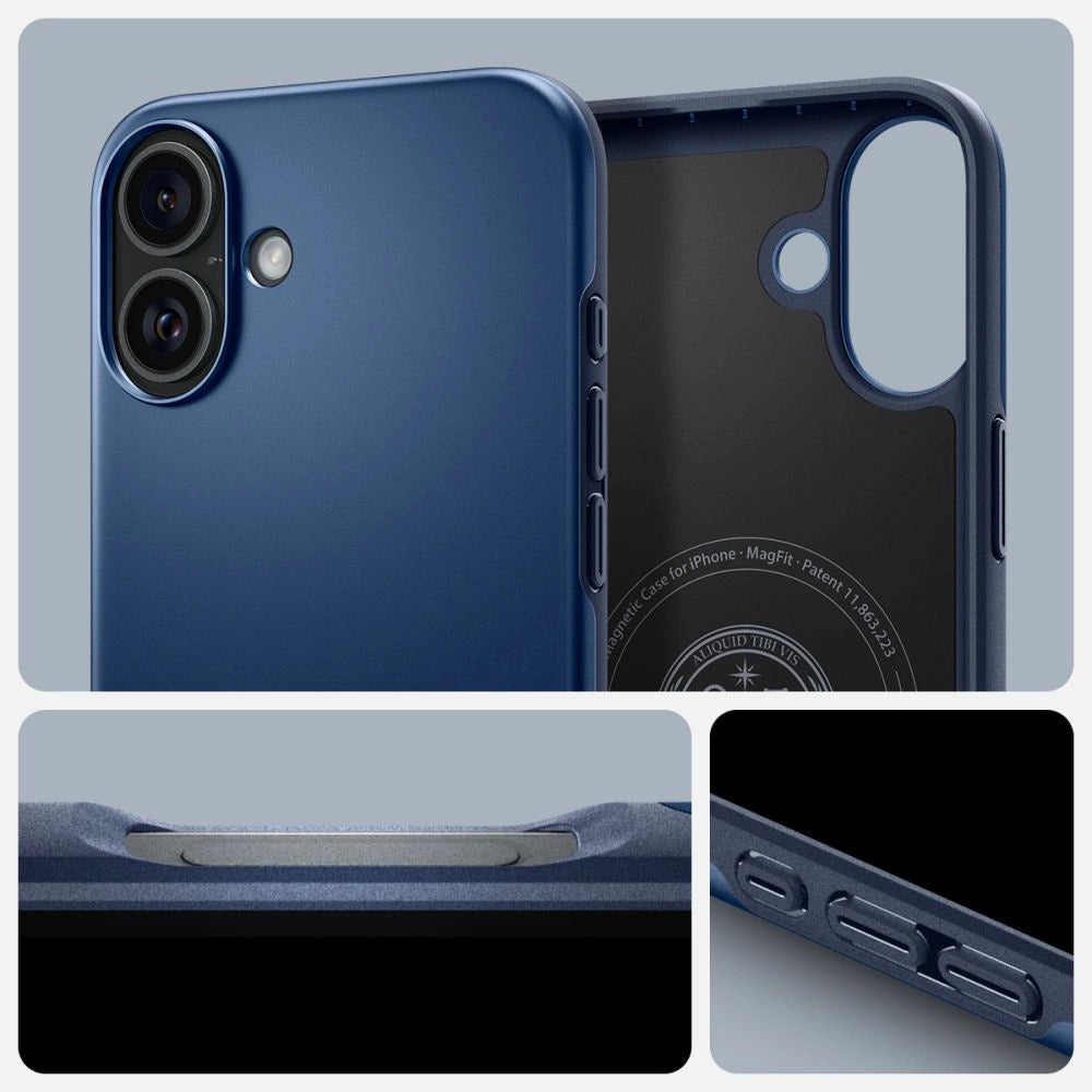 Spigen Thin Fit Magsafe iPhone 16 Case - Blå