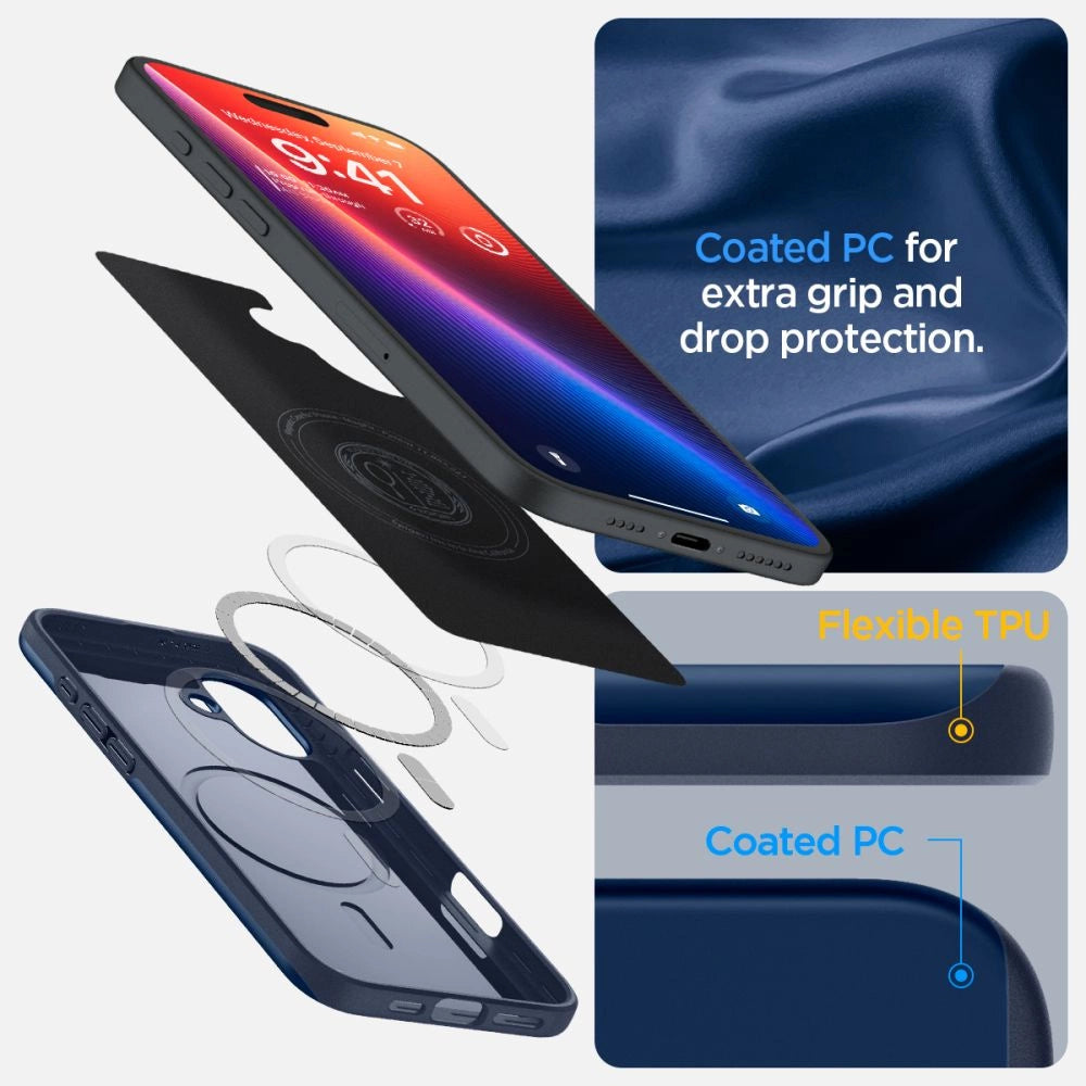 Spigen Thin Fit Magsafe iPhone 16 Case - Blå