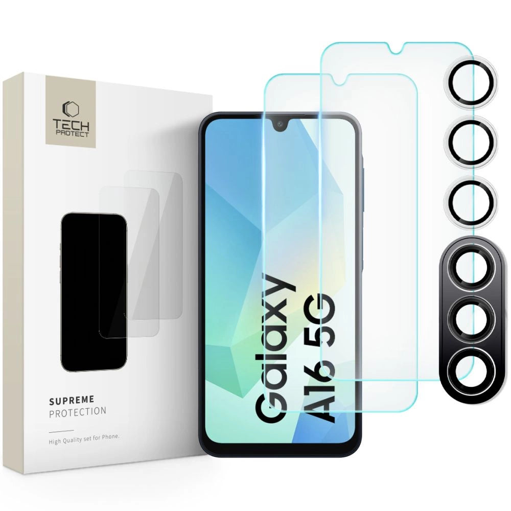 Tech-Protect Supreme Set Temperet Glas til Samsung Galaxy A16 4G / 5G - Transparent