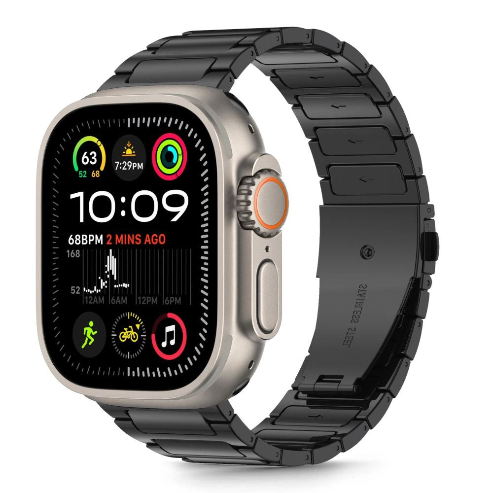 Tech-Protect rustfrit armbånd til Apple Watch 44 / 45 / 46 / 49 mm - sort