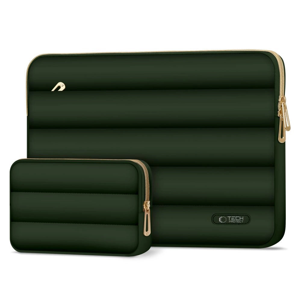 Laptoppose 13-14 Tech-Protect Puffy - oliven