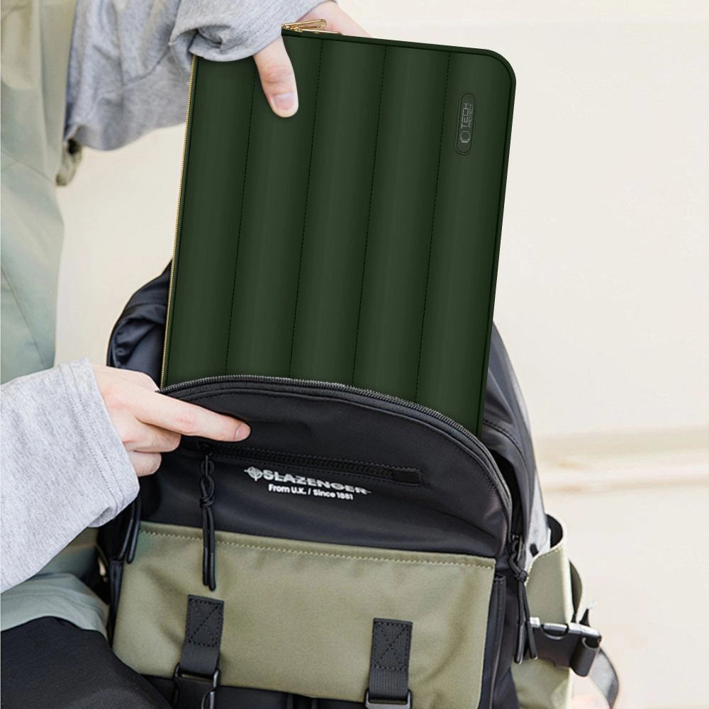 Laptoppose 13-14 Tech-Protect Puffy - oliven