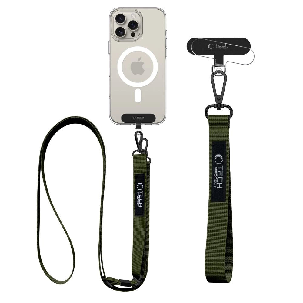 Tech-Protect C65 Rope Crossbody Leash - Olive