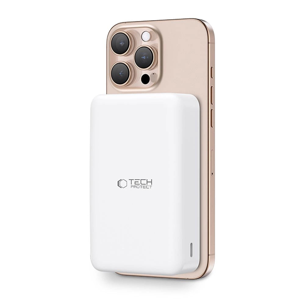 Powerbank Tech-Protect PB12 LifeMag MagSafe 20000MAH - hvid