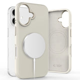 Tech-Protect Silicone PU MagSafe iPhone 16 Case - Beige