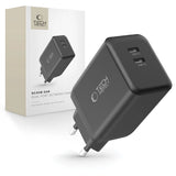 Tech-Protect NC45W-GAN 2-PORT PD45W vægoplader - sort