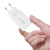 Tech-Protect NC45W-GAN 2-PORT PD45W oplader + TYPE-C-KABEL - hvid