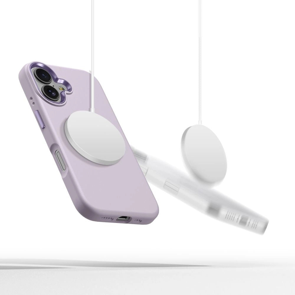 Tech-Protect Silicone PU MagSafe iPhone 16 Case - lilla