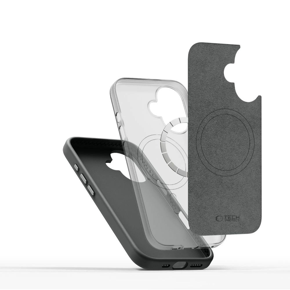 Tech-Protect Silicone PU MagSafe iPhone 16 Case - Grå