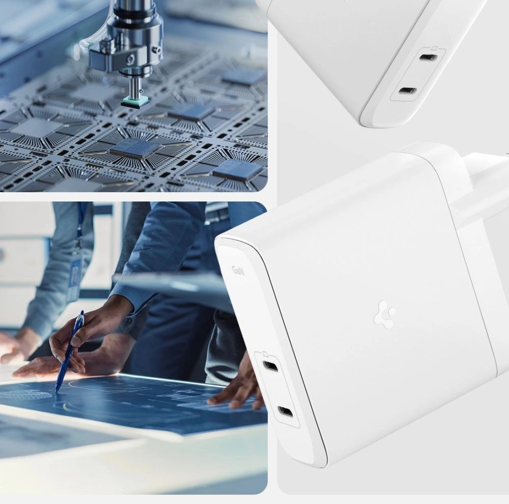 Spigen ArcStation Pro oplader + USB-C 140-W kabel - hvid