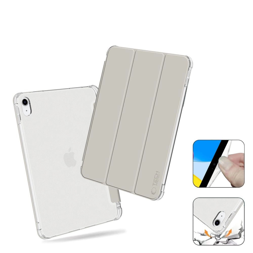 Tech-Protect SC Pen Hybrid Case til iPad 10 / 2022 - Grå - Transparent