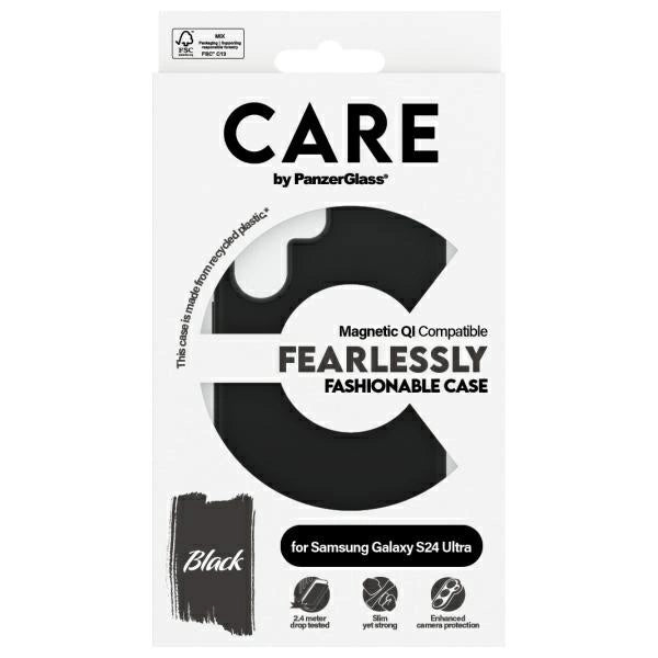CARE af PanzerGlass Fashion QI Case Samsung Galaxy S24 Ultra - sort