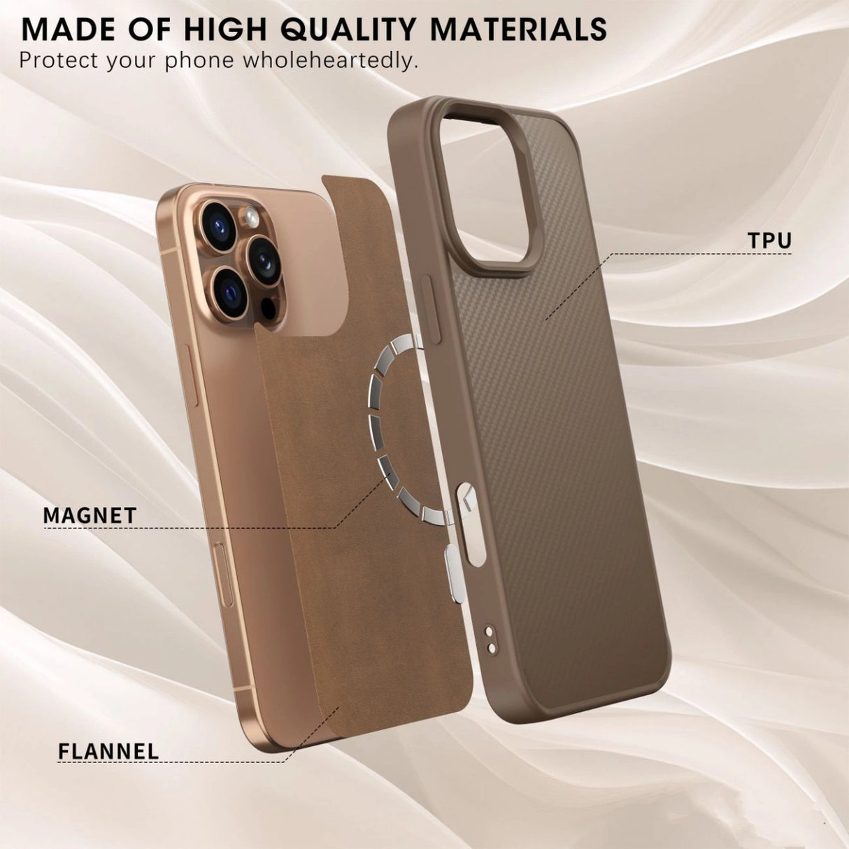 Wozinsky Carbon Fiber Case med MagSafe til Samsung Galaxy S25 Ultra - sort