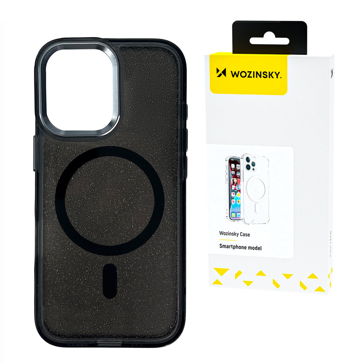 Wozinsky Glitter Case MagSafe Samsung Galaxy S25 Sort