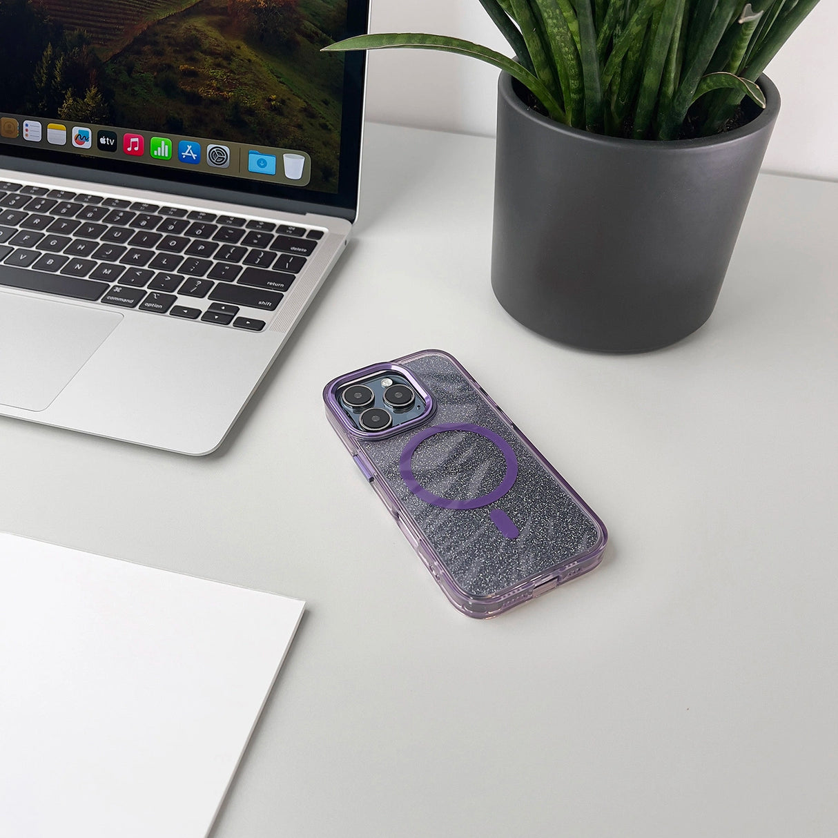 Wozinsky Glitter Case med Mag Safe til Samsung Galaxy S25