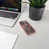 Wozinsky Glitter Case med Mag Safe til Samsung Galaxy S25 - Pink med Glitter
