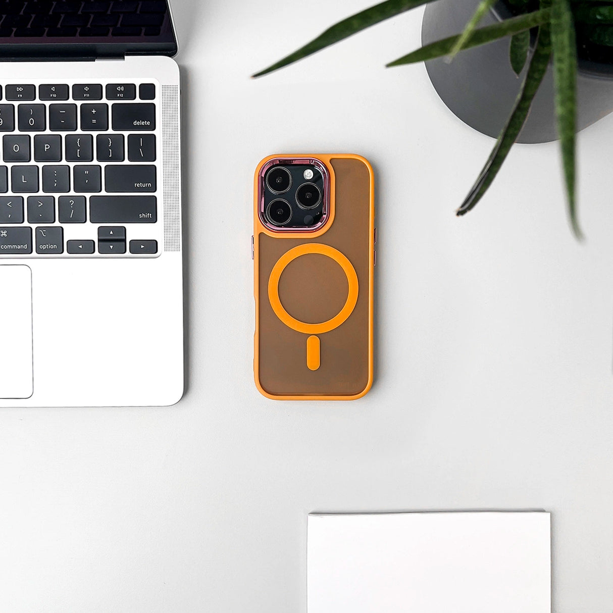 Wozinsky Fashion Case MagSafe til Samsung Galaxy S25 - orange