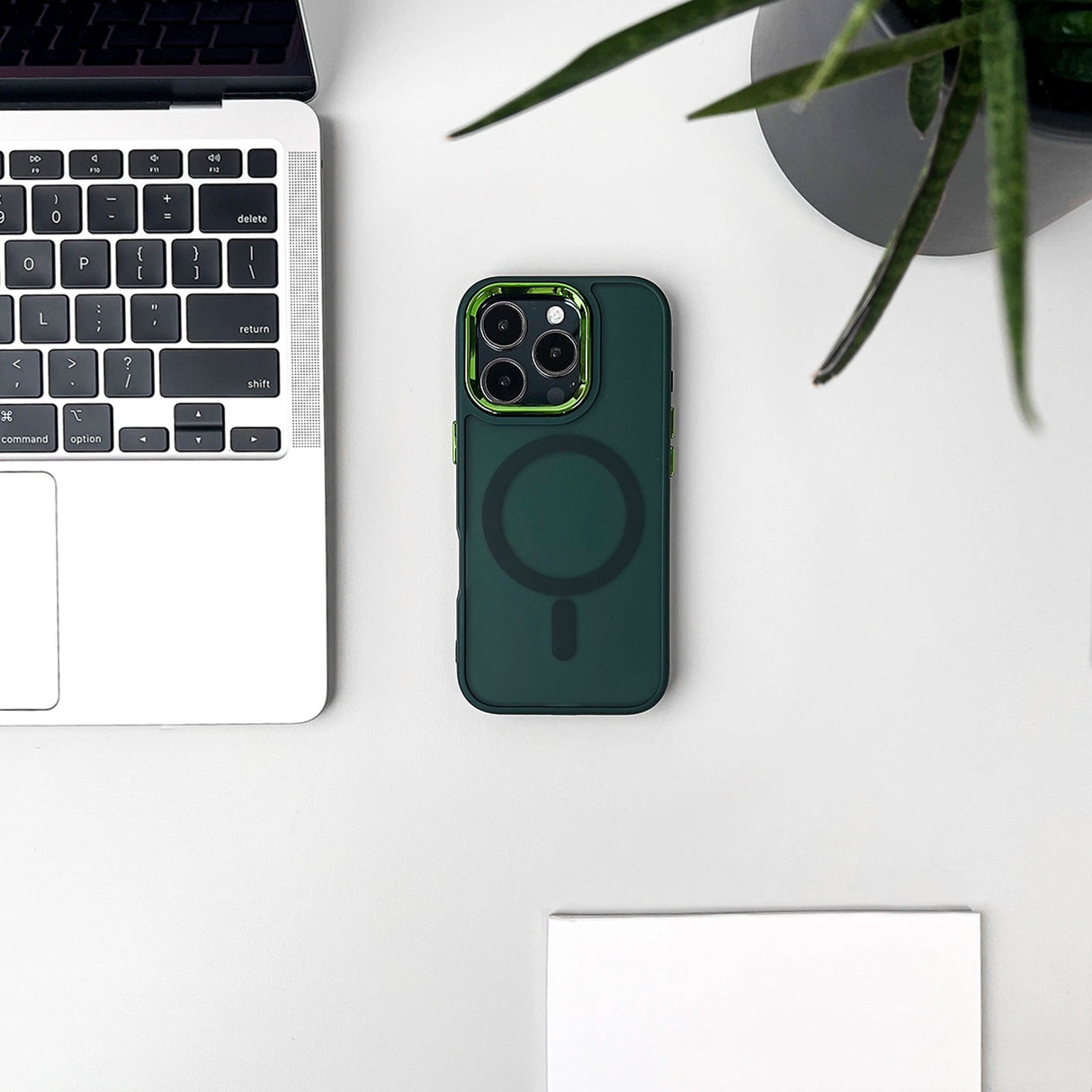 Wozinsky Fashion Case MagSafe til Samsung Galaxy S25 - Grøn