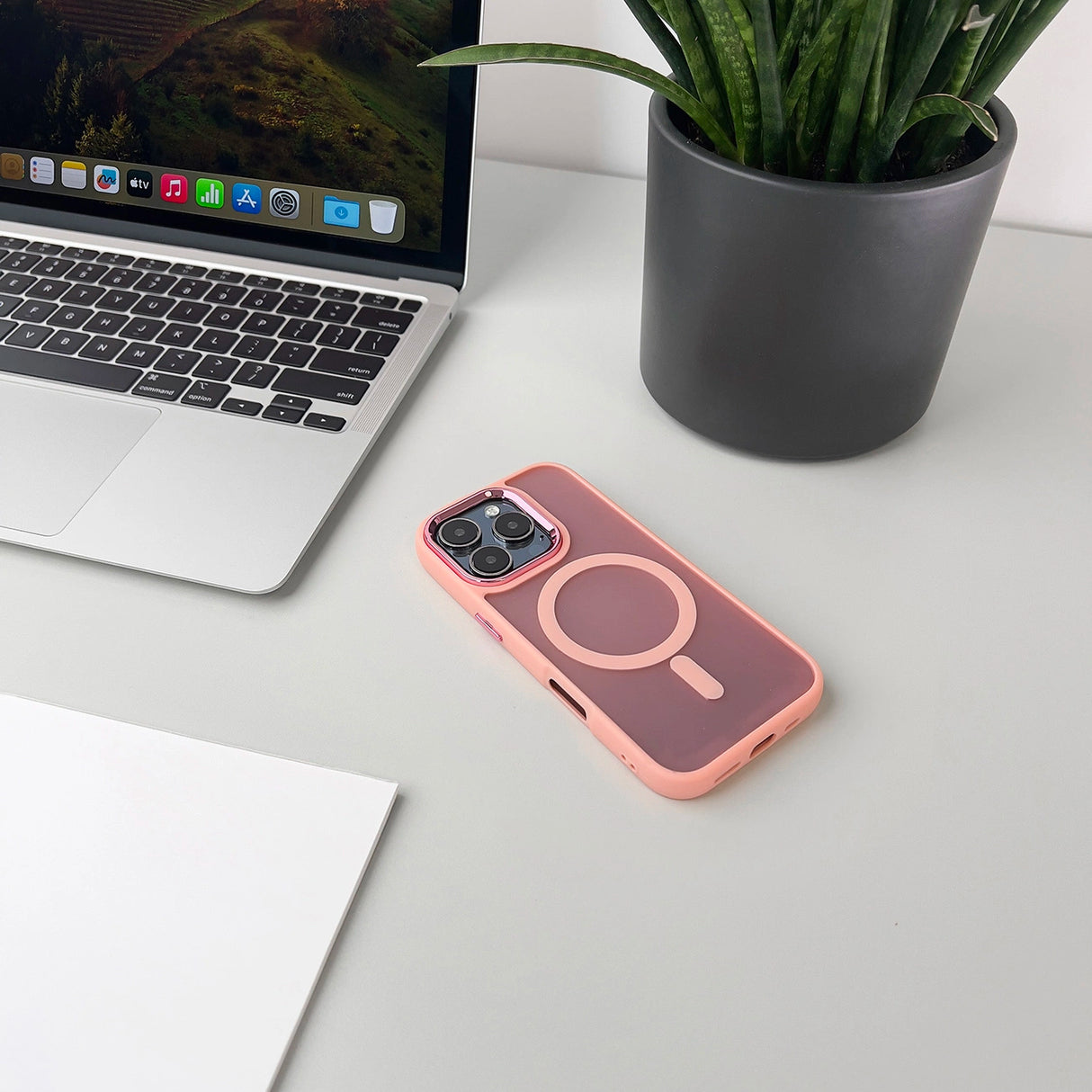 Wozinsky Fashion Case MagSafe til Samsung Galaxy S25 - Pink