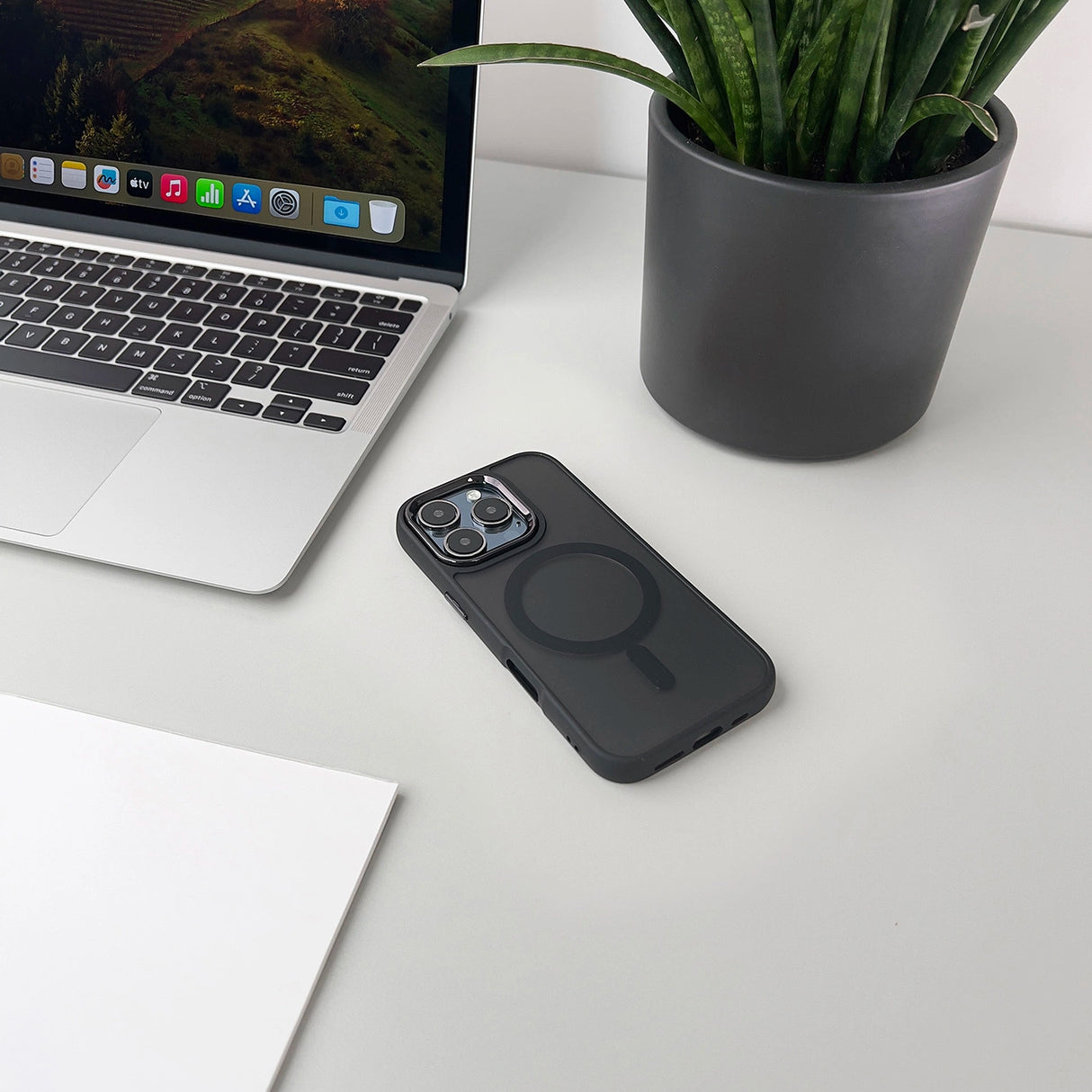 Wozinsky Fashion Case MagSafe til Samsung Galaxy S25 - sort