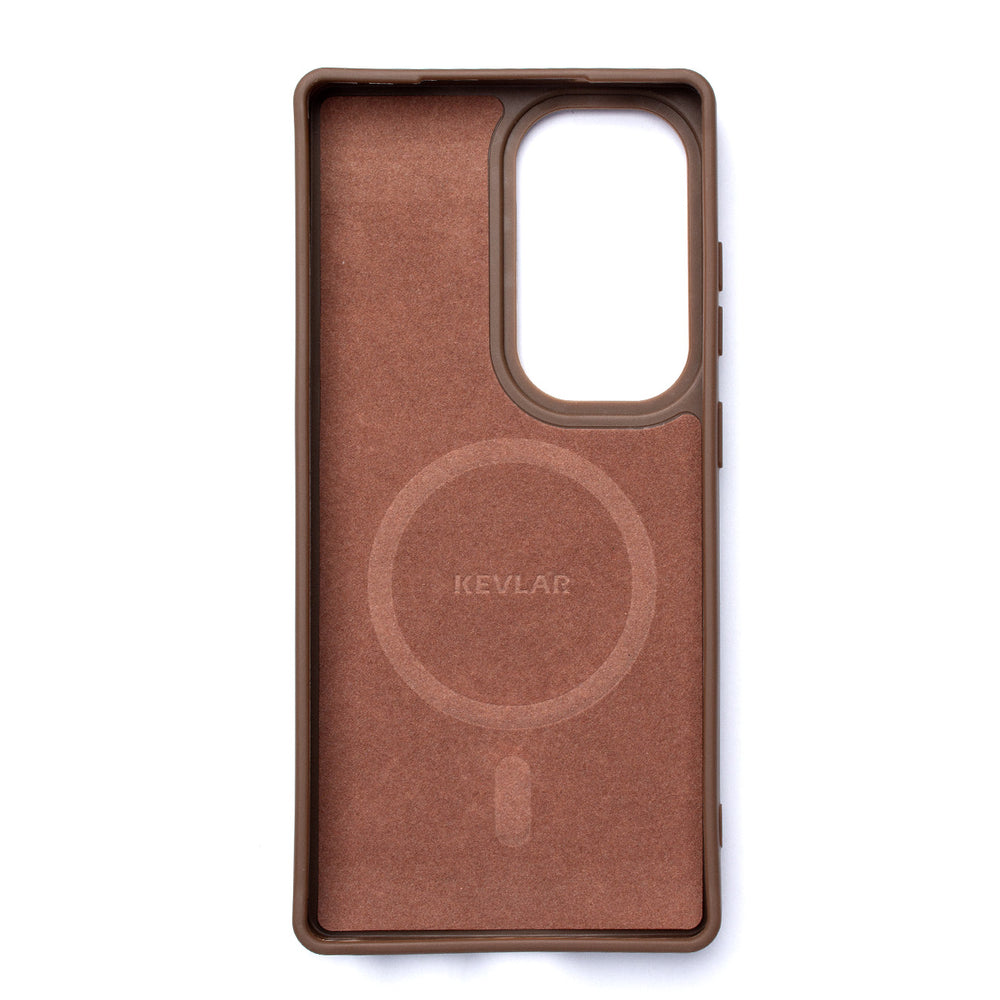 Wozinsky Carbon Fiber Case med MagSafe til Samsung Galaxy S25 - Brown