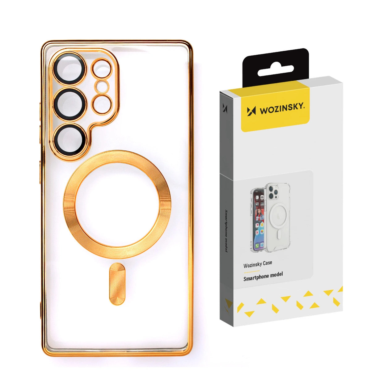 Wozinsky Elektroplateret Case med Magsafe til Samsung Galaxy S25 - Guld