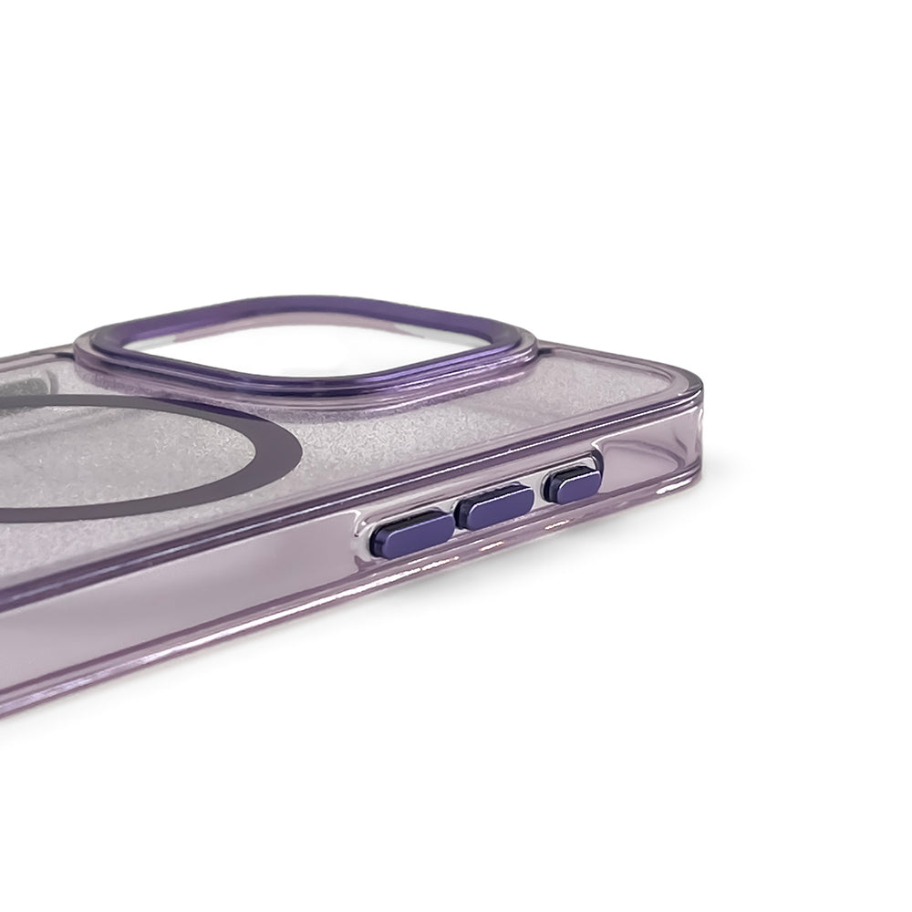 Wozinsky Glitter Case MagSafe til Samsung Galaxy S24 FE - lilla med glitter
