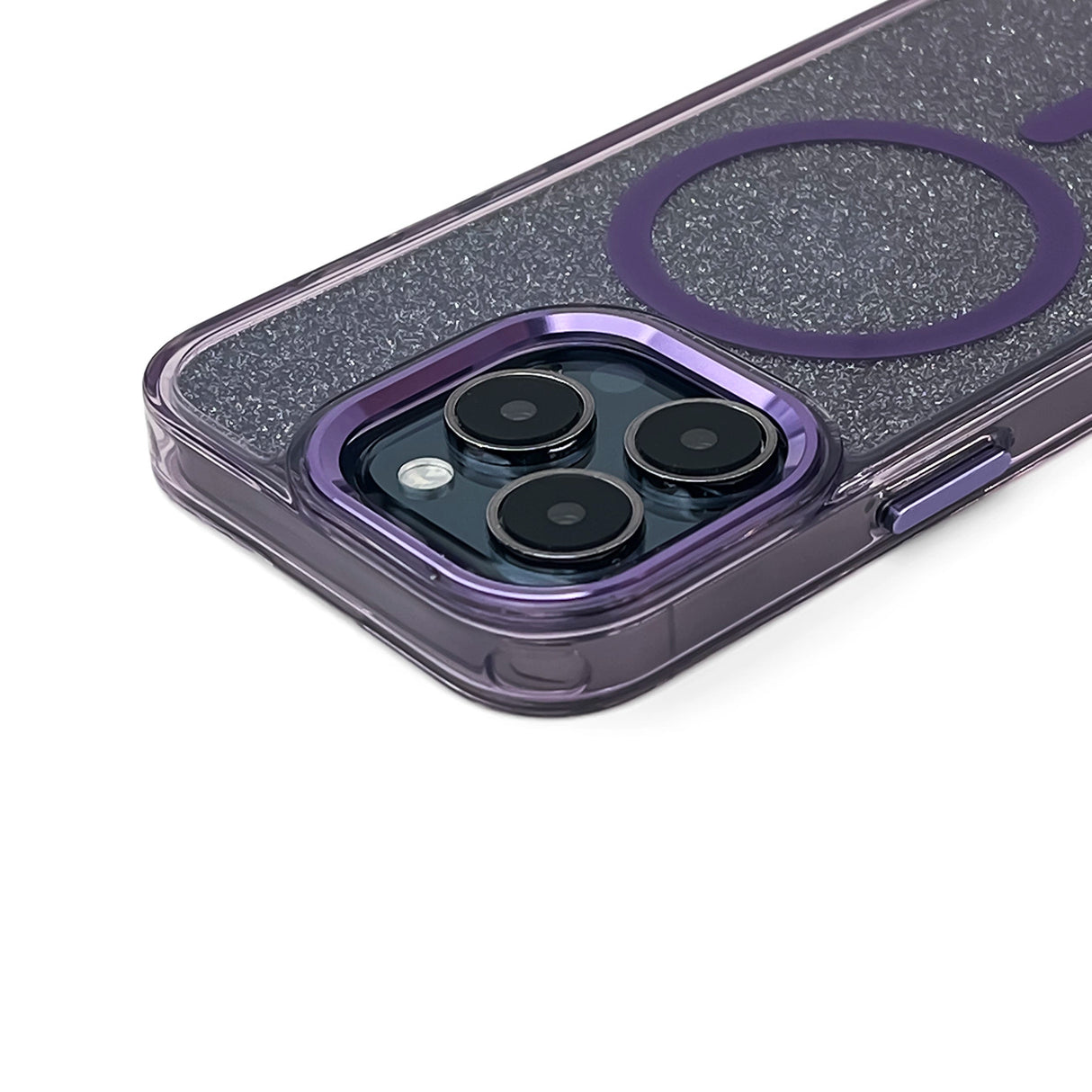 Wozinsky Glitter Case MagSafe til Samsung Galaxy S24 FE - Lila med Glitter