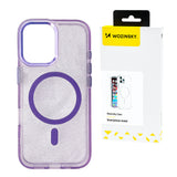 Wozinsky Glitter Case MagSafe til Samsung Galaxy S24 FE - lilla med glitter