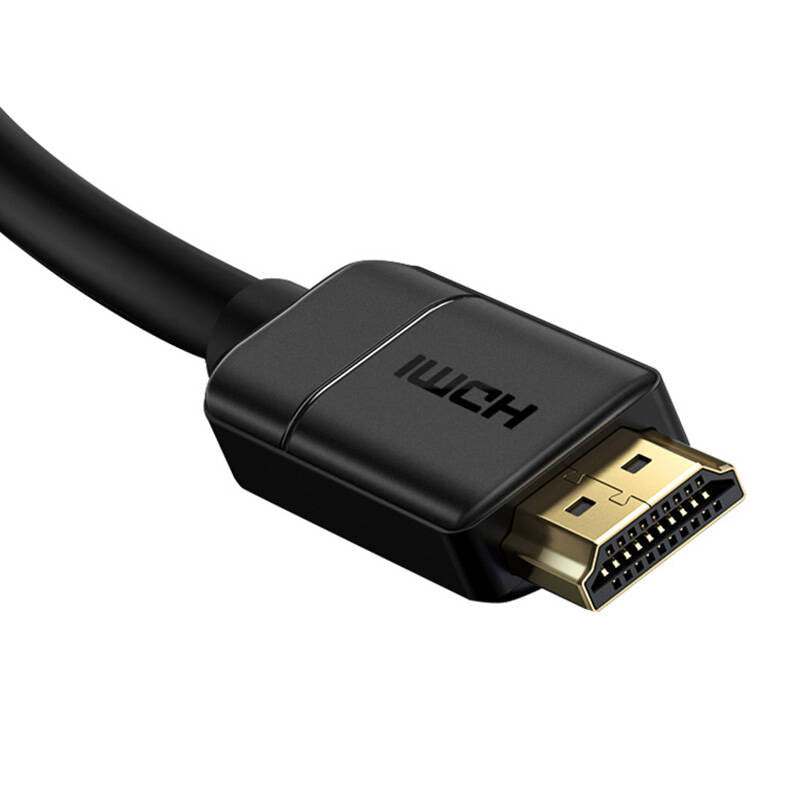 Baseus 2x HDMI 2.0 4K 60Hz kabel, 3D, HDR, 18Gbps, 3m (sort)