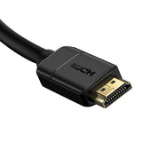 Baseus 2x HDMI 2.0 4K 60Hz kabel, 3D, HDR, 18Gbps, 3m (sort)