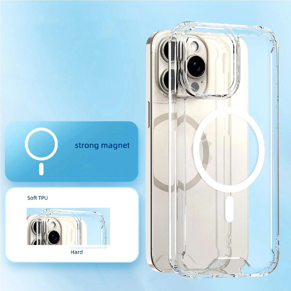 Wozinsky Clear Corner Case MagSafe til Samsung Galaxy S24 FE - Clear