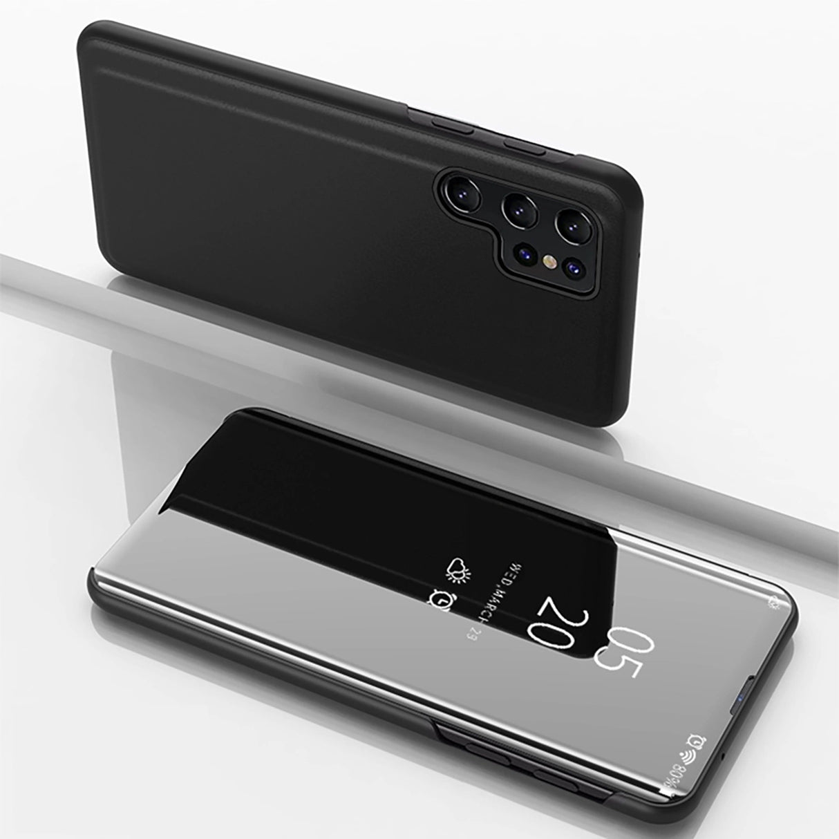 Clear View Case til Samsung Galaxy A56 Cover med Flip - sort