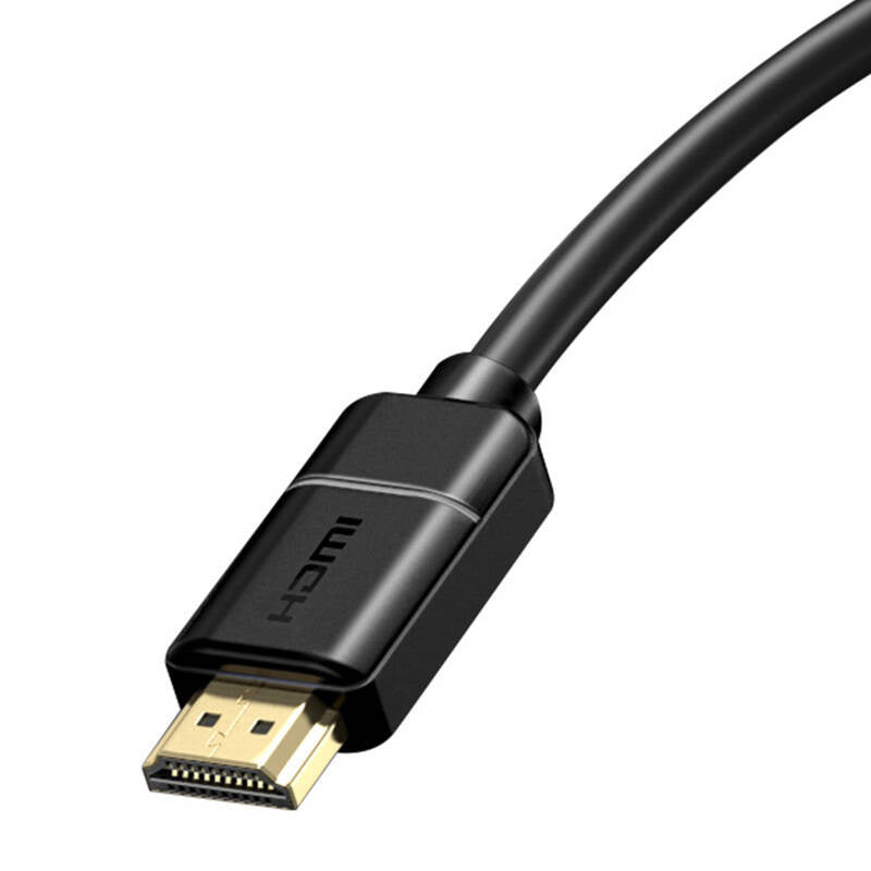 Baseus 2x HDMI 2.0 4K 30Hz Kabel, 3D, HDR, 18Gbps, 8m (sort)