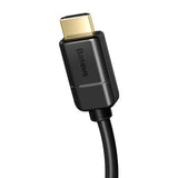 Baseus 2x HDMI 2.0 4K 30Hz Kabel, 3D, HDR, 18Gbps, 8m (sort)