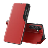 Eco Leather View Case elegant case with flap and stand function for Samsung Galaxy A56 - red
