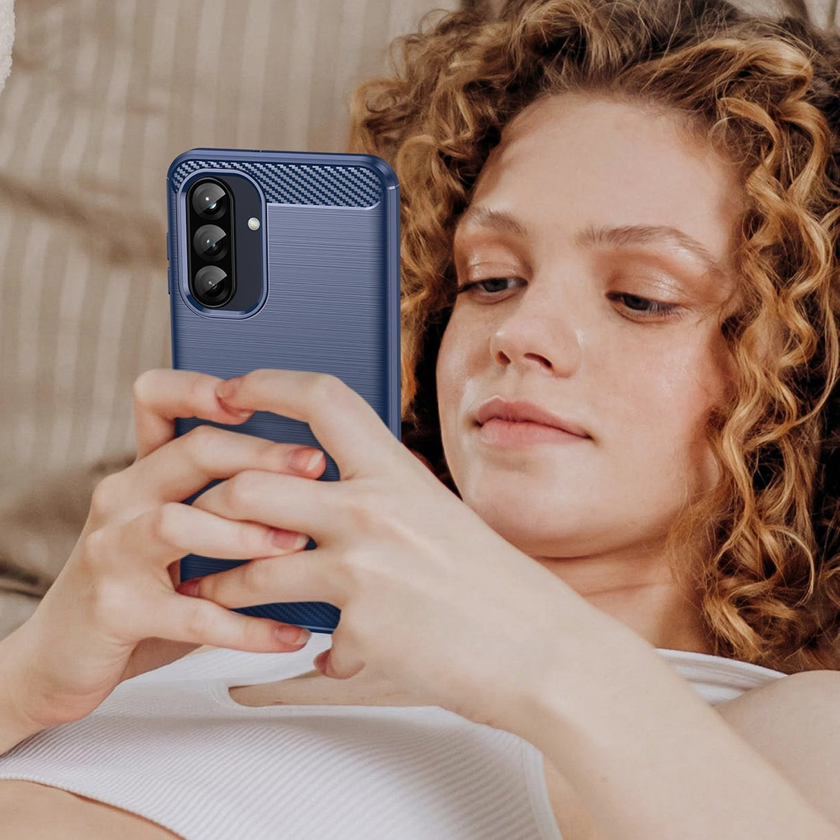 Carbon Case Samsung Galaxy A56 / A36 Blå