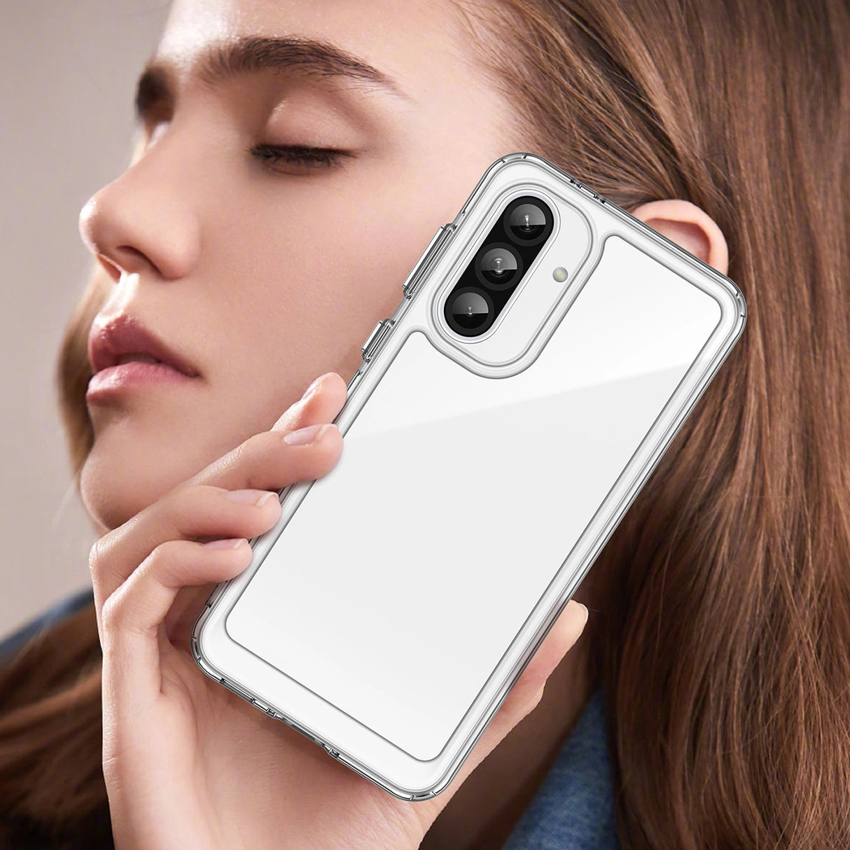 Udendørs rumkasse til Samsung Galaxy A26 Cover med fleksibel ramme - gennemsigtig