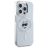 Karl Lagerfeld IML Metal Choupette Head MagSafe iPhone 15 Pro Case - White