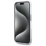 Karl Lagerfeld IML Metal Choupette Head MagSafe iPhone 15 Pro Case - White