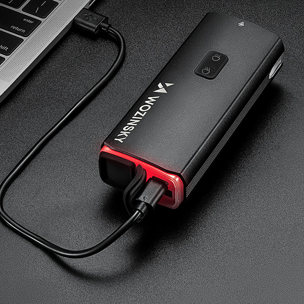Wozinsky Front Bike Light + USB-C-kabel (3000 lm) - sort