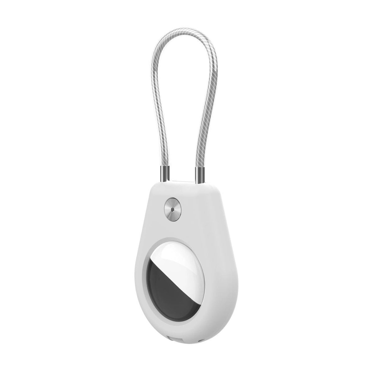 Apple AirTag-kasse med stålkabel - hvid