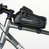 Wozinsky cykeltaske til rammen, pansret, med telefonlomme, 1,7 l - sort