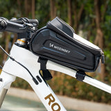 Wozinsky cykeltaske til rammen, pansret, med telefonlomme, 1,7 l - sort