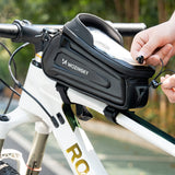 Wozinsky cykeltaske til rammen, pansret, med telefonlomme, 1,7 l - sort