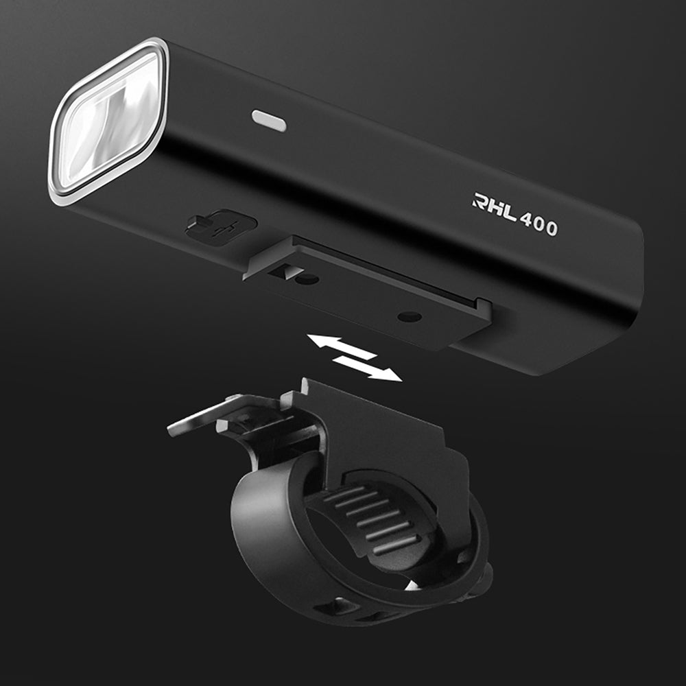 Wozinsky WSBLB2 Forside (400 lm) og bageste USB-C Bike Light Set - sort