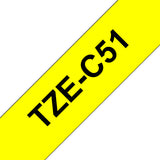 Brother TZE-C51 etiketbånd Sort på fluorescerende gul