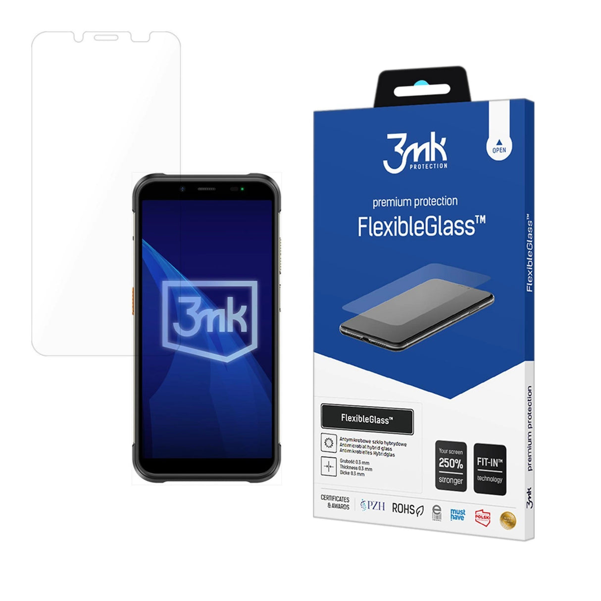 3mk FlexibleGlassTM Hybrid Glass til Ulefone Power Armor 16 Pro / 16S