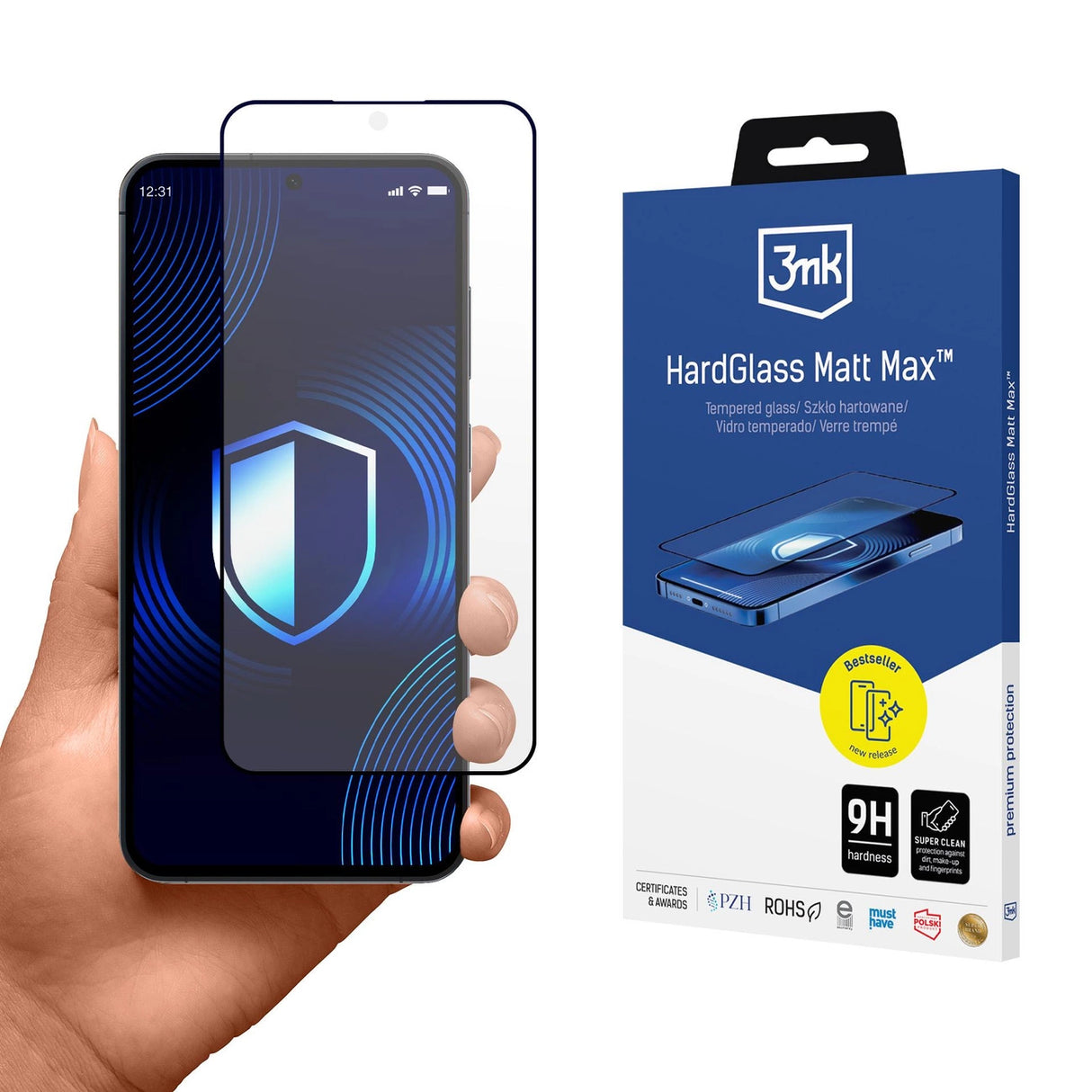 Matte hærdet glas 3mk HardGlass Matt Max til Samsung Galaxy S25+